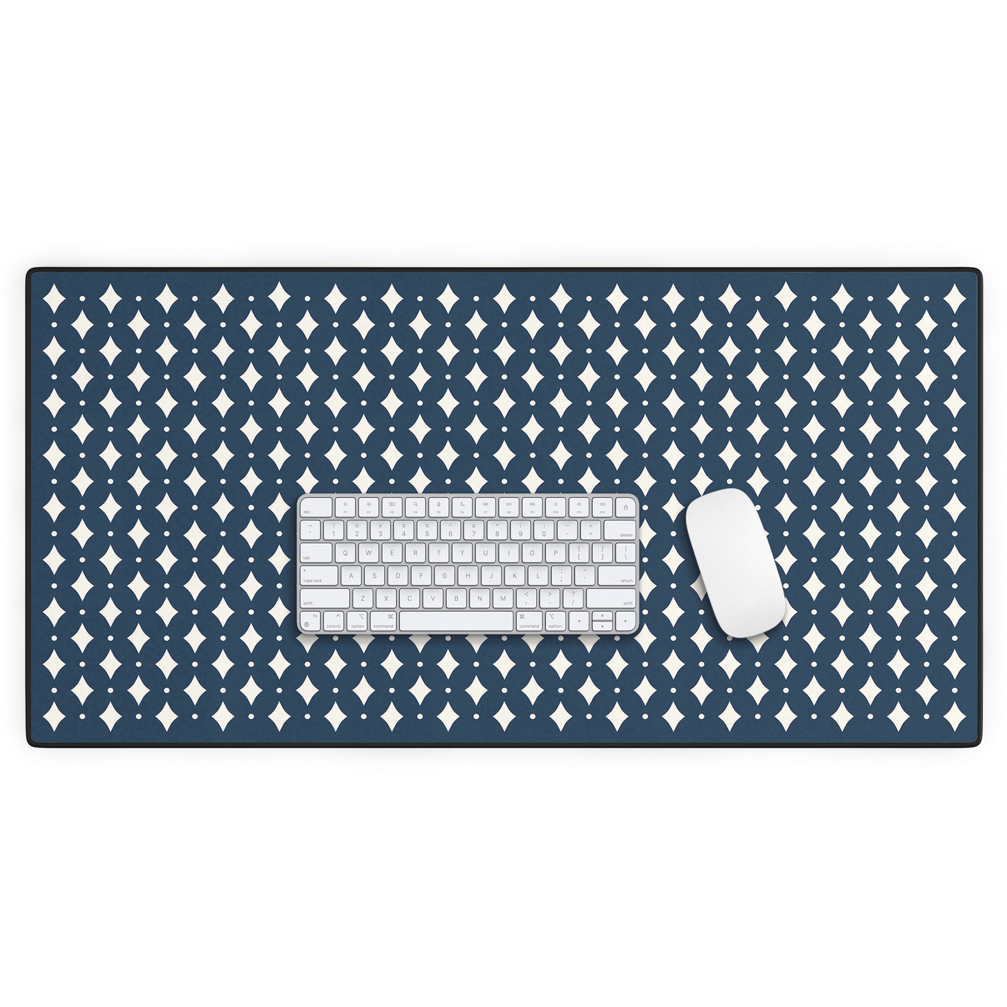 Colour Poems Vintage Jewels Navy Blue Desk Mat