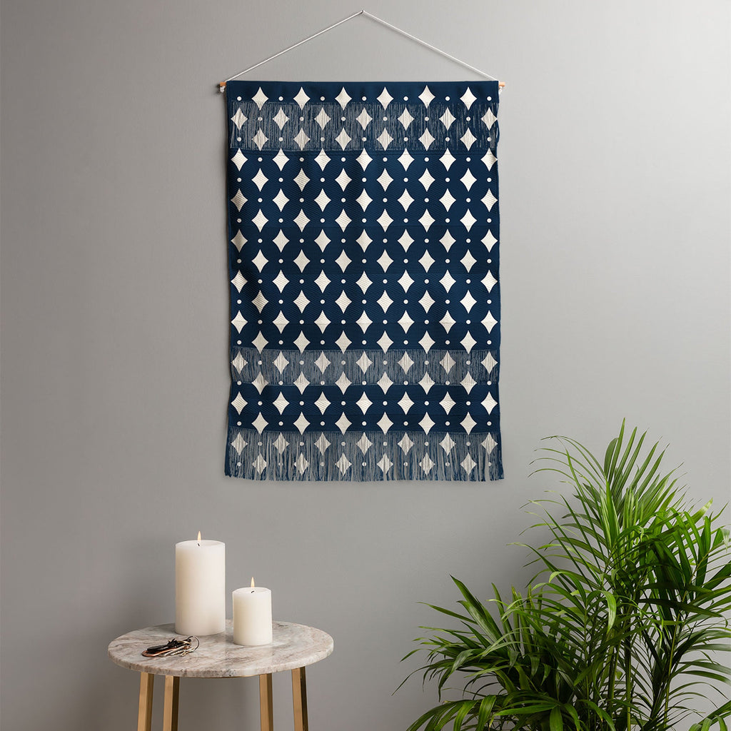 Colour Poems Vintage Jewels Navy Blue Wall Hanging Portrait