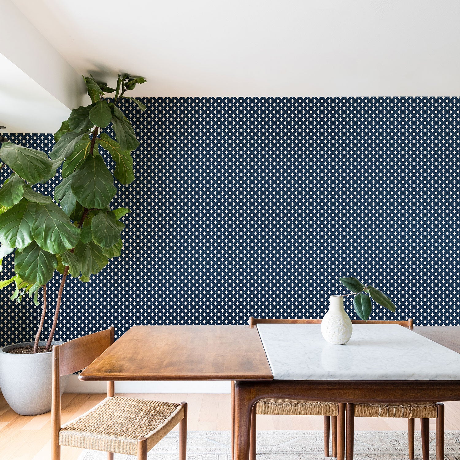 Colour Poems Vintage Jewels Navy Blue Wallpaper