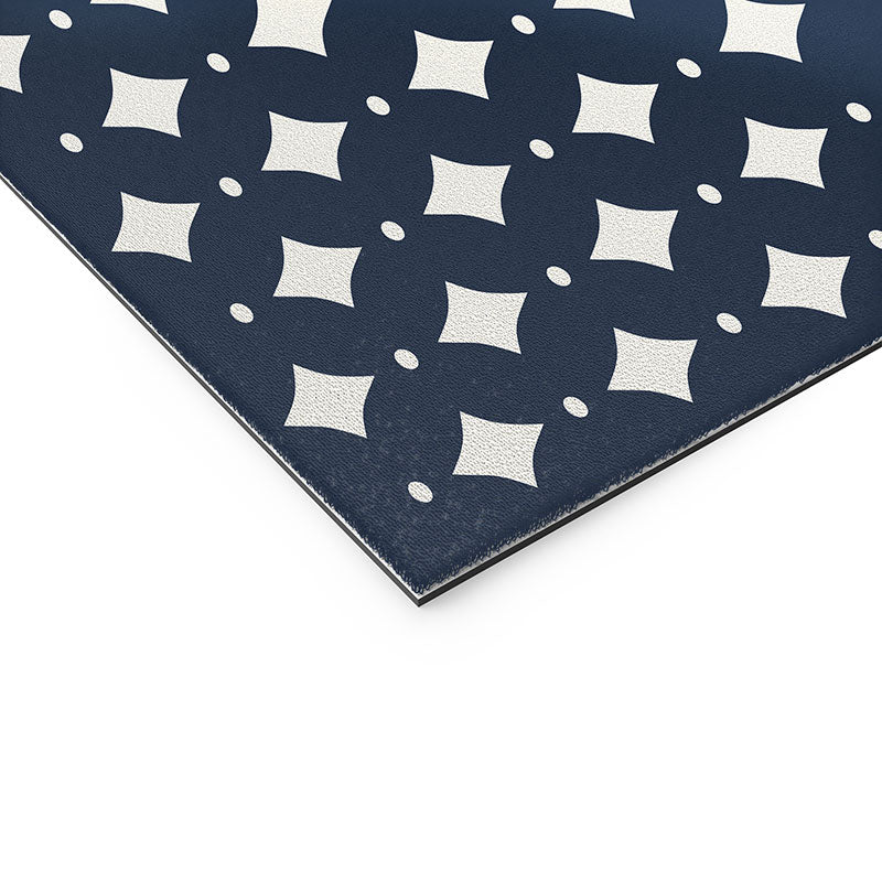 Colour Poems Vintage Jewels Navy Blue Welcome Mat