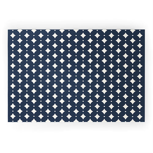 Colour Poems Vintage Jewels Navy Blue Welcome Mat