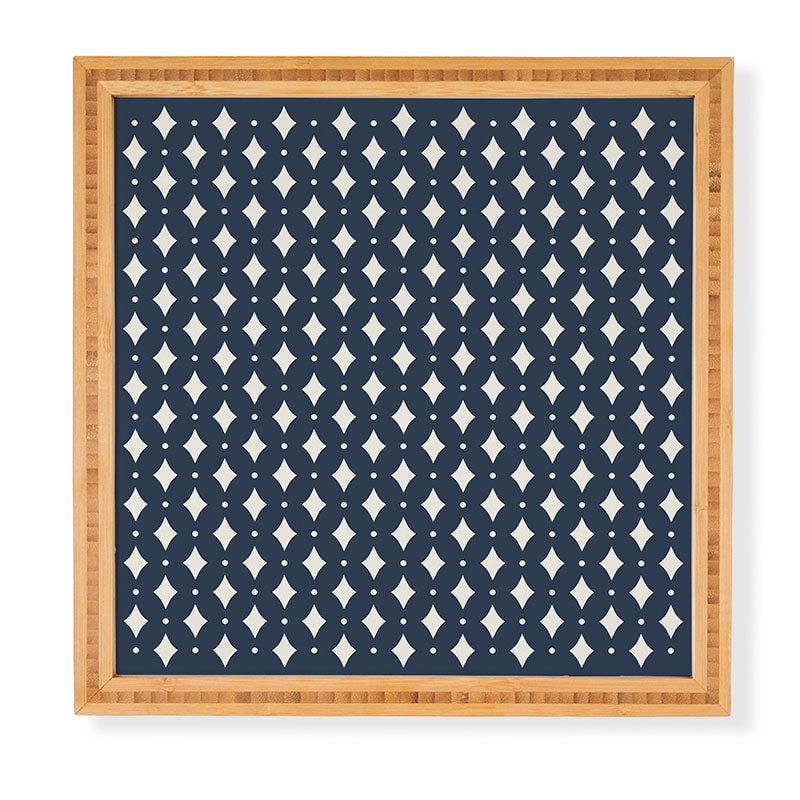 Colour Poems Vintage Jewels Navy Blue Framed Wall Art