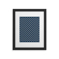Colour Poems Vintage Jewels Navy Blue Framed Art Print
