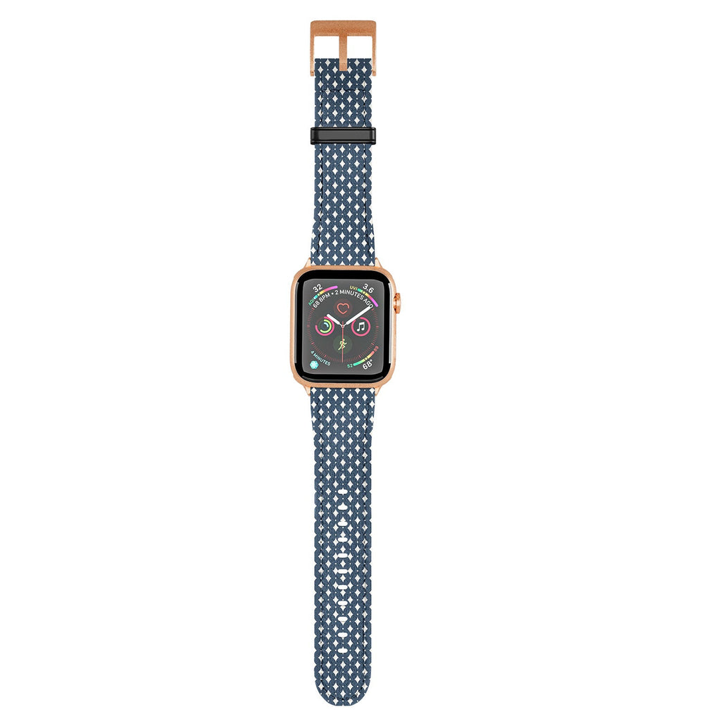 Colour Poems Vintage Jewels Navy Blue Apple Watch Band