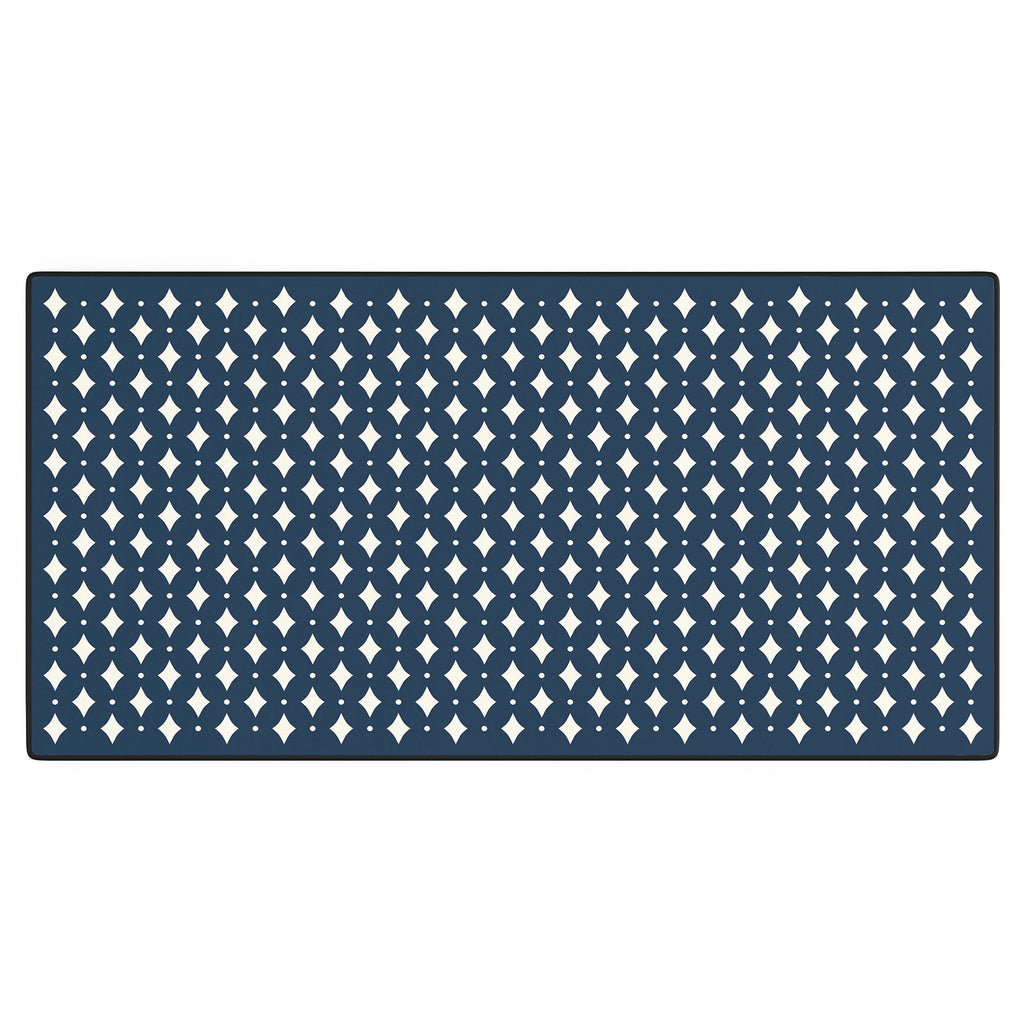 Colour Poems Vintage Jewels Navy Blue Desk Mat