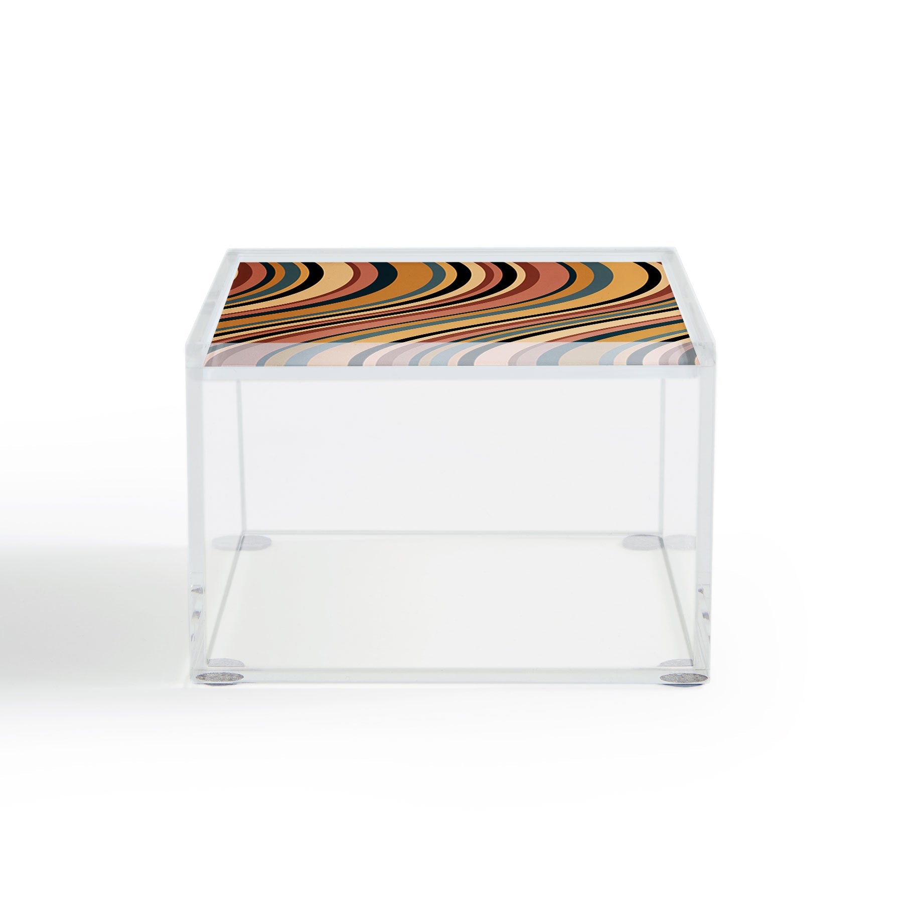 Colour Poems Wavy Retro Stripes I Acrylic Box