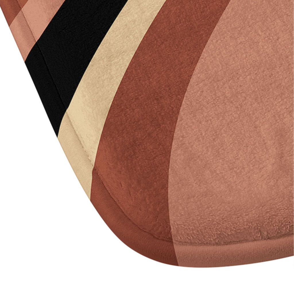 Colour Poems Wavy Retro Stripes I Memory Foam Bath Mat