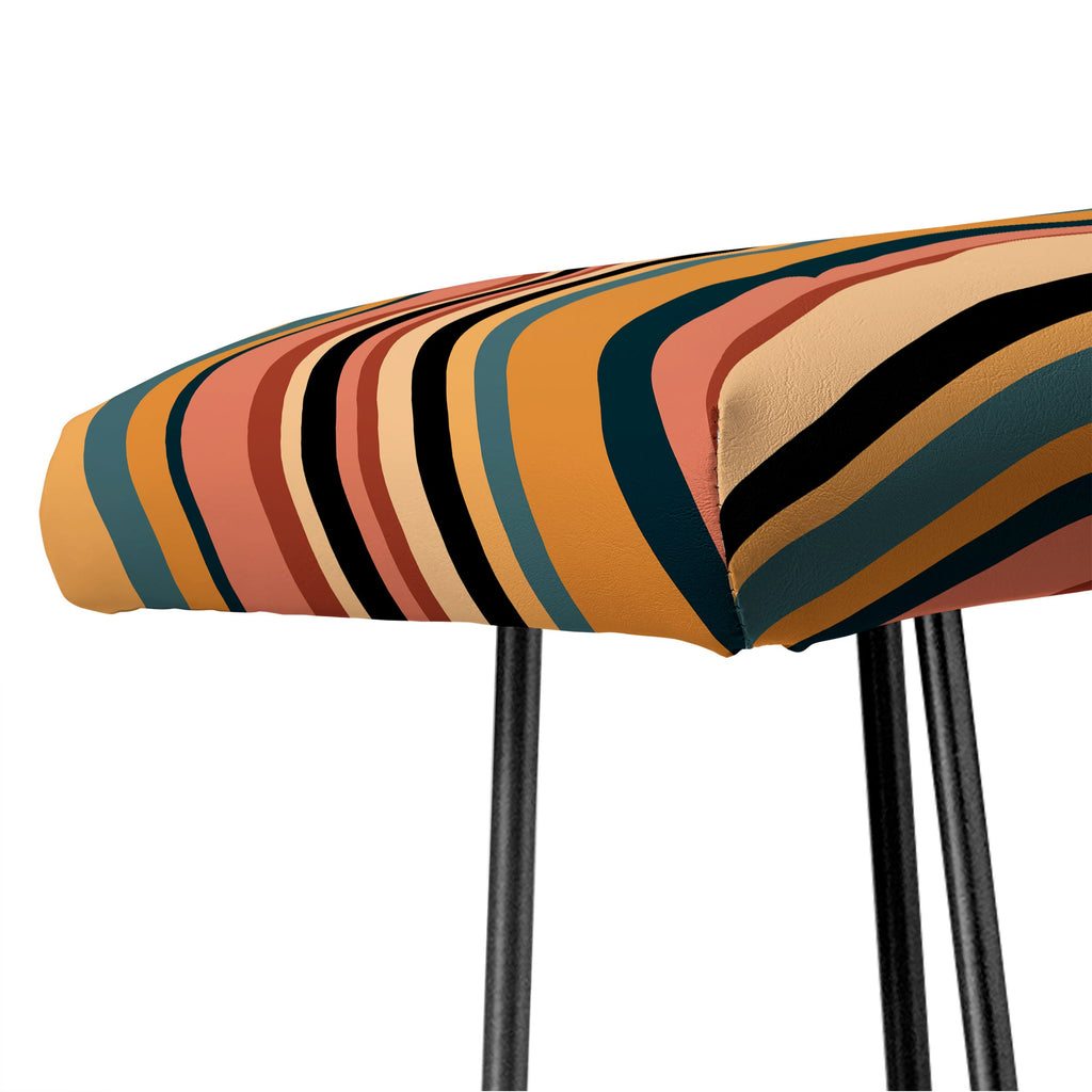 Colour Poems Wavy Retro Stripes I Bench