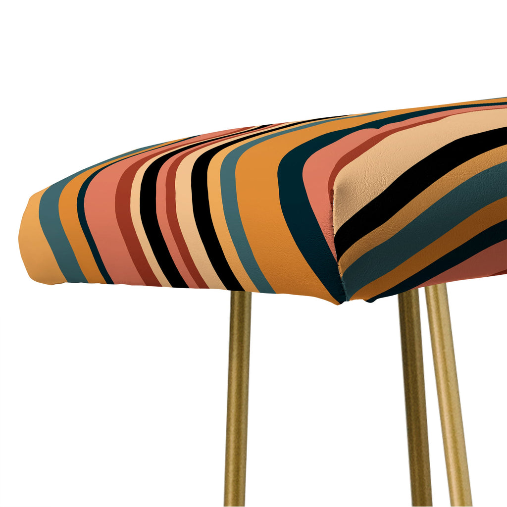 Colour Poems Wavy Retro Stripes I Bench