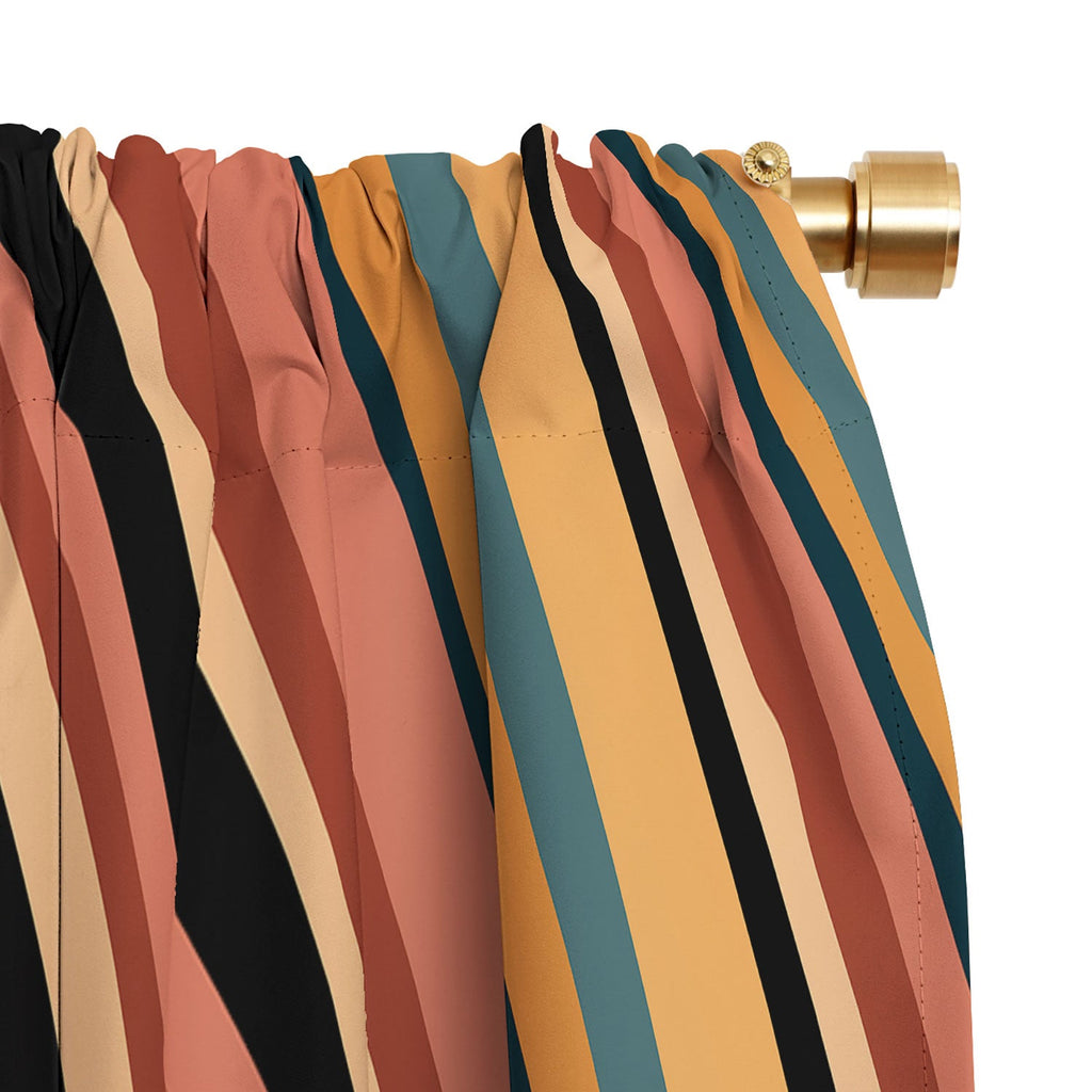 Colour Poems Wavy Retro Stripes I Blackout Non Repeat