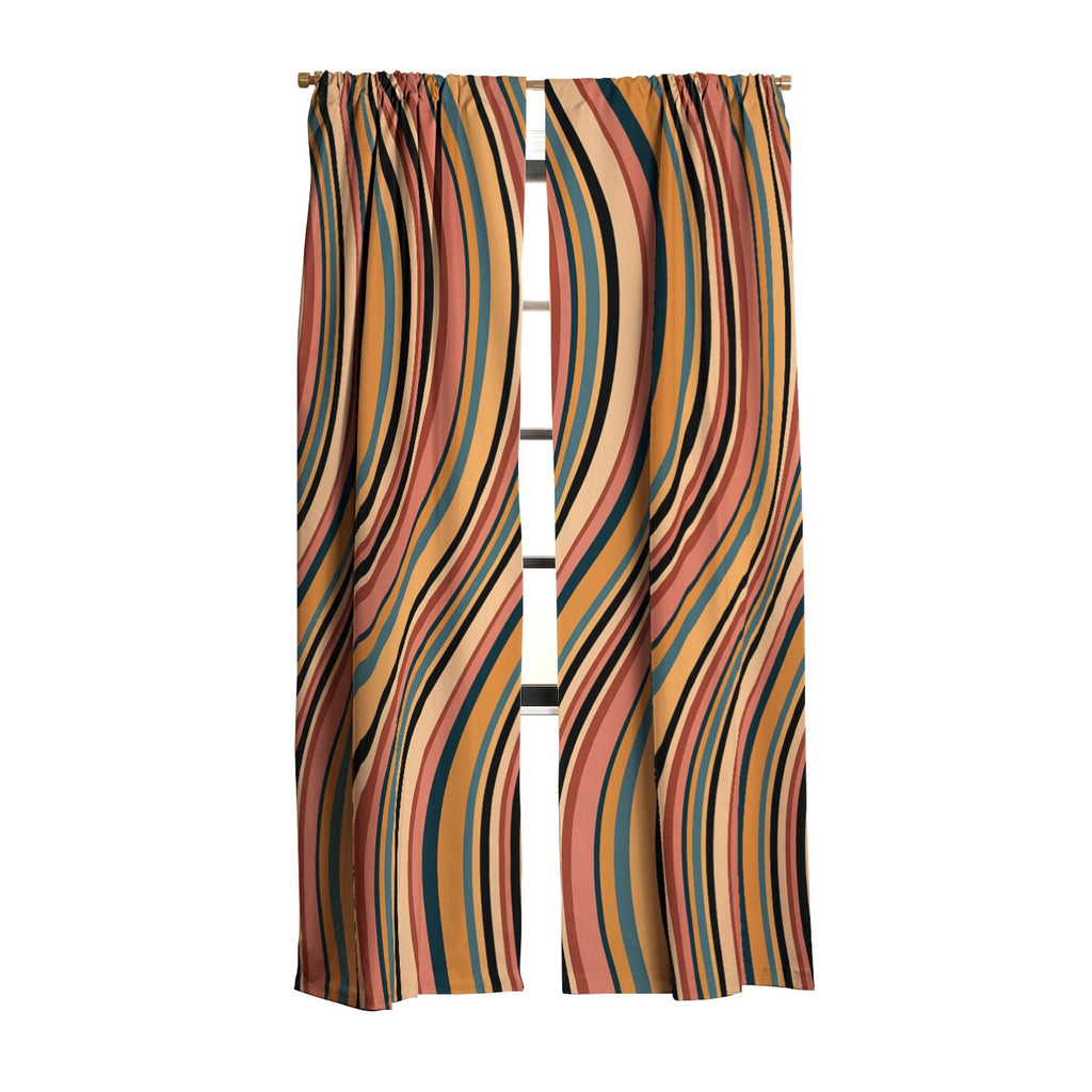 Colour Poems Wavy Retro Stripes I Blackout Non Repeat