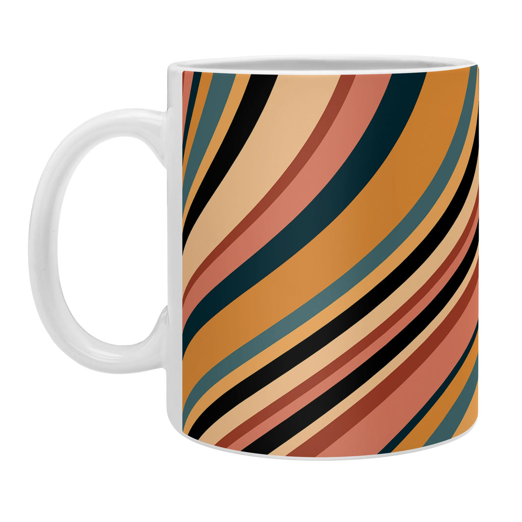 Colour Poems Wavy Retro Stripes I Coffee Mug
