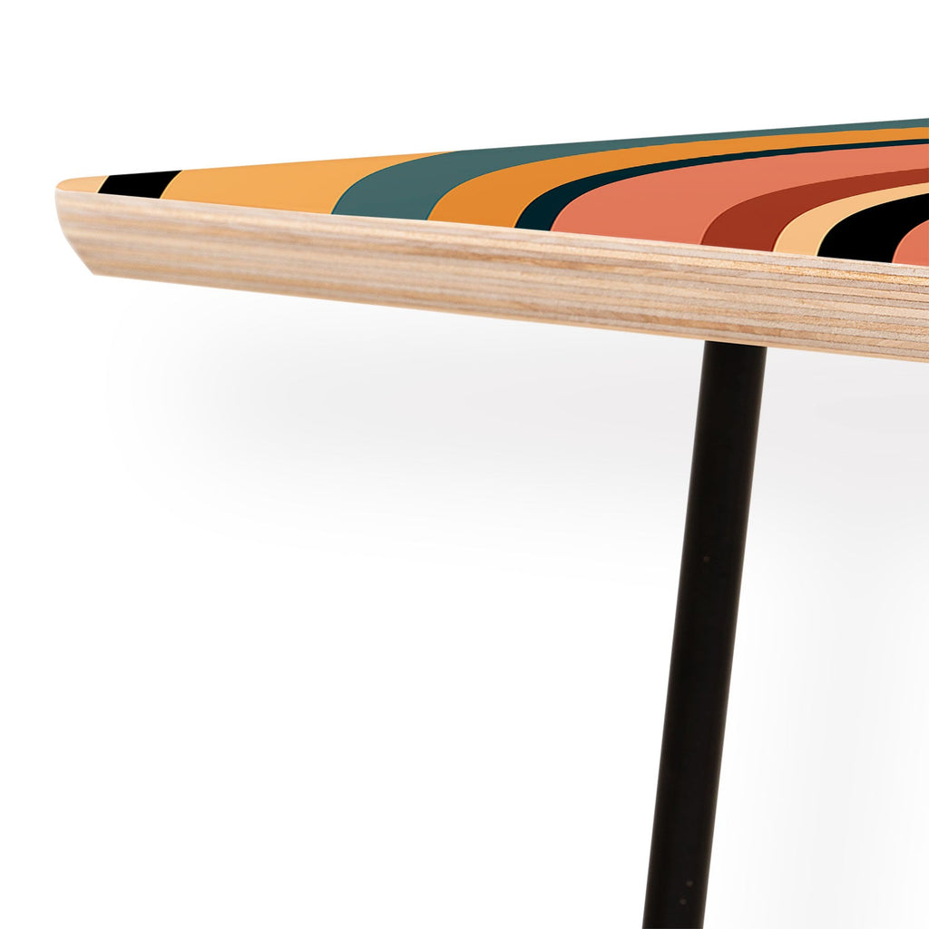 Colour Poems Wavy Retro Stripes I Coffee Table