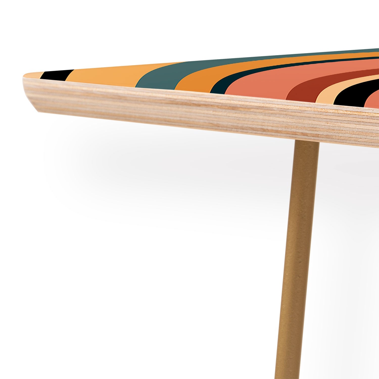 Colour Poems Wavy Retro Stripes I Coffee Table