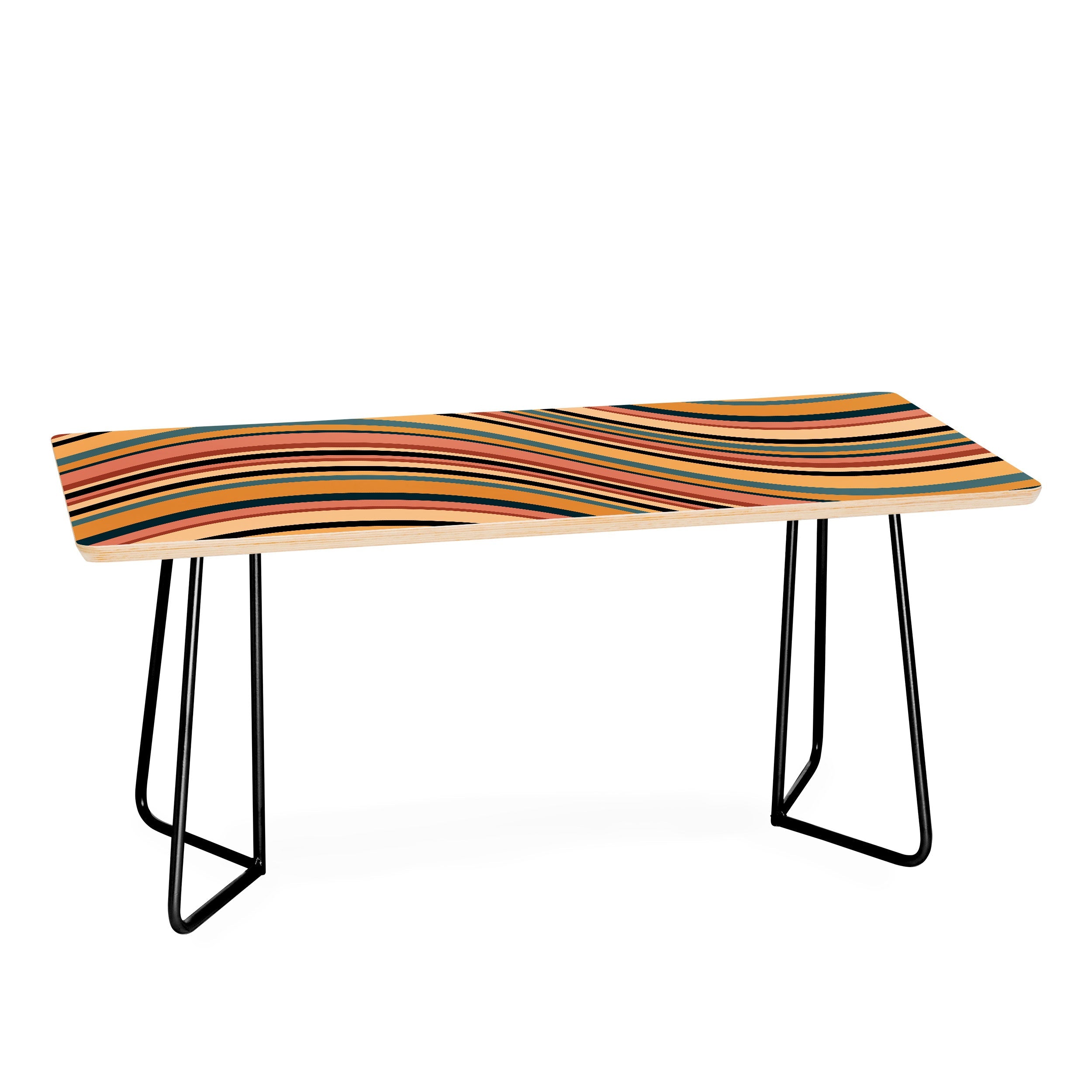 Colour Poems Wavy Retro Stripes I Coffee Table