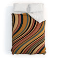 Colour Poems Wavy Retro Stripes I Comforter