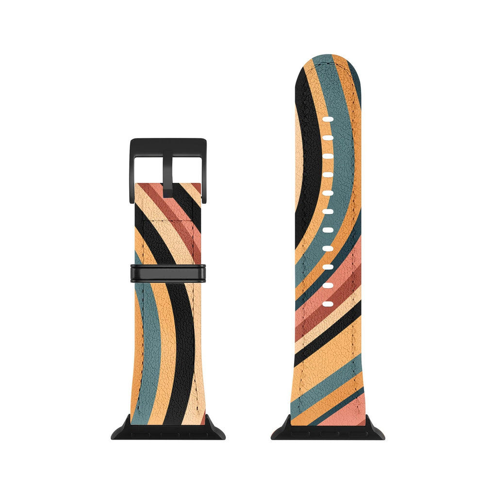 Colour Poems Wavy Retro Stripes I Apple Watch Band