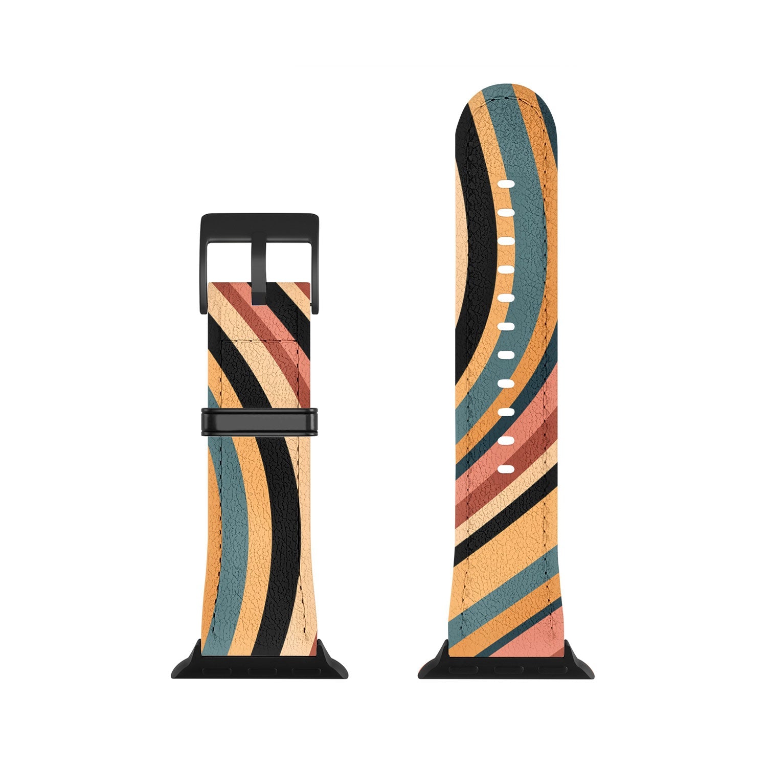 Colour Poems Wavy Retro Stripes I Apple Watch Band