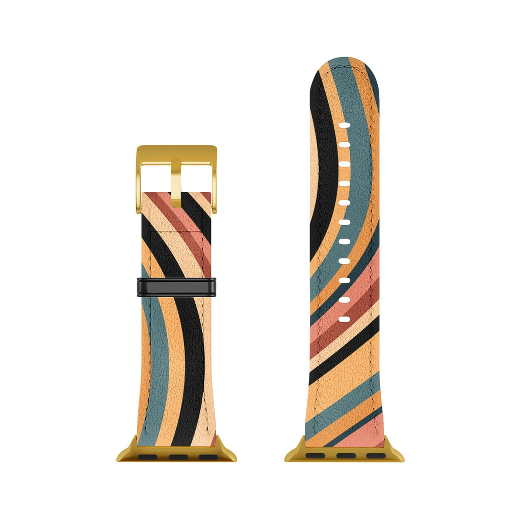 Colour Poems Wavy Retro Stripes I Apple Watch Band