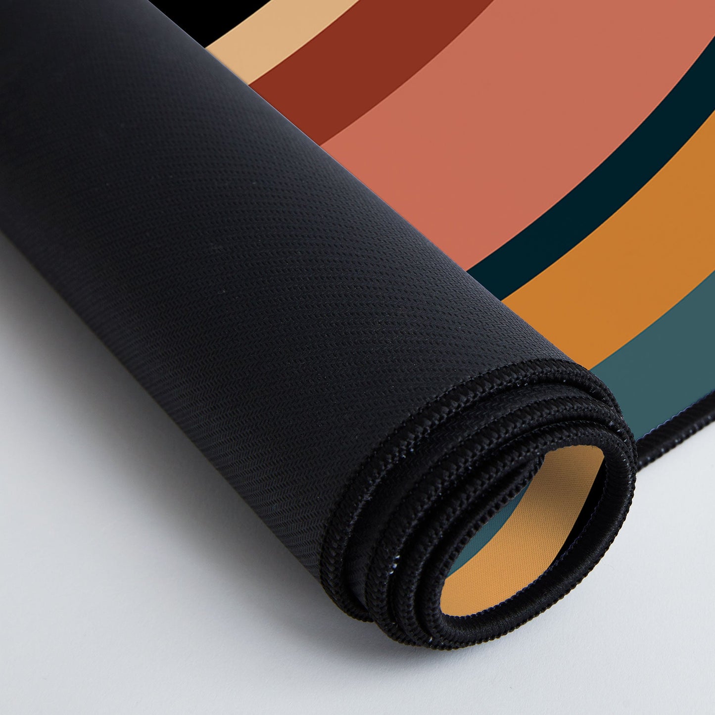 Colour Poems Wavy Retro Stripes I Desk Mat