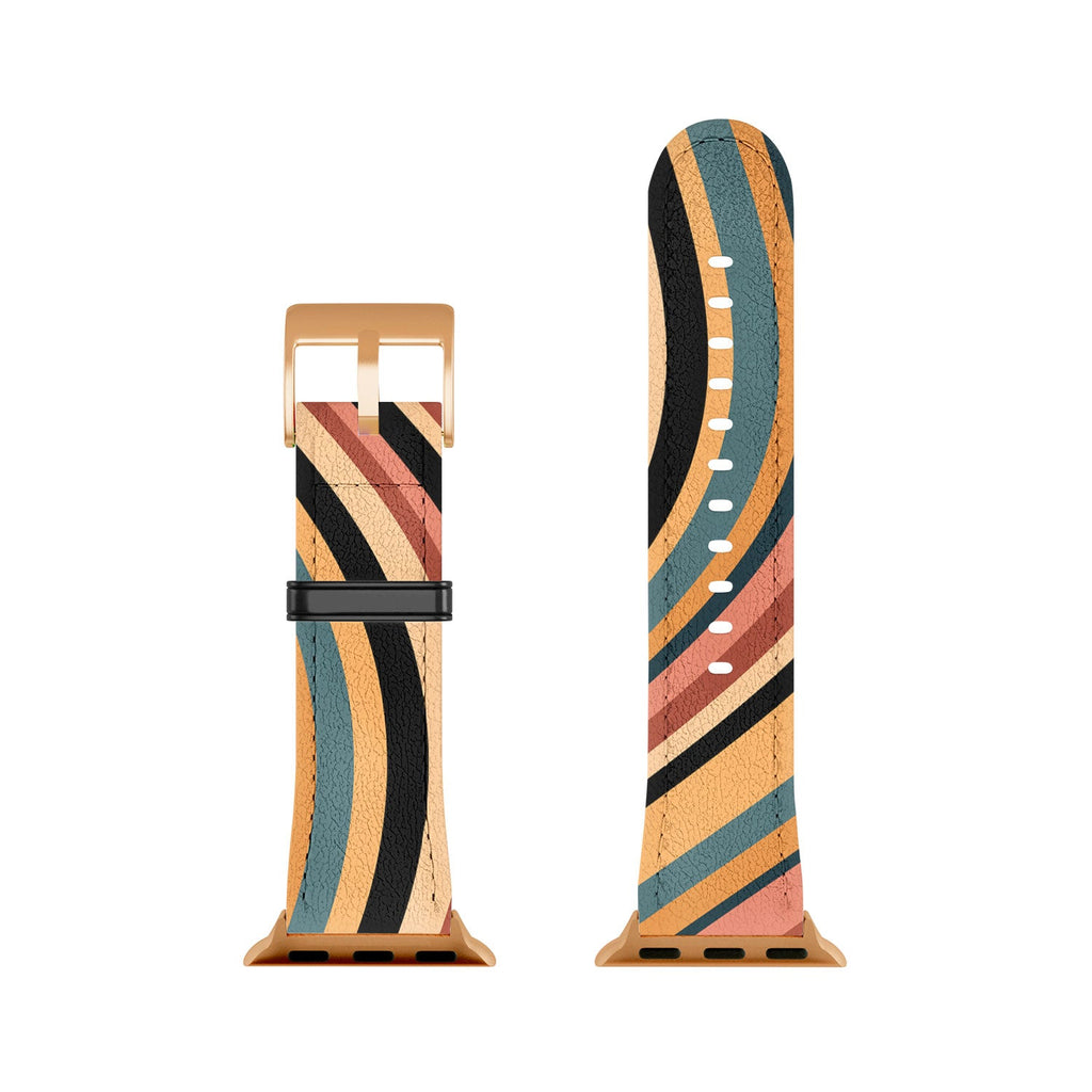 Colour Poems Wavy Retro Stripes I Apple Watch Band