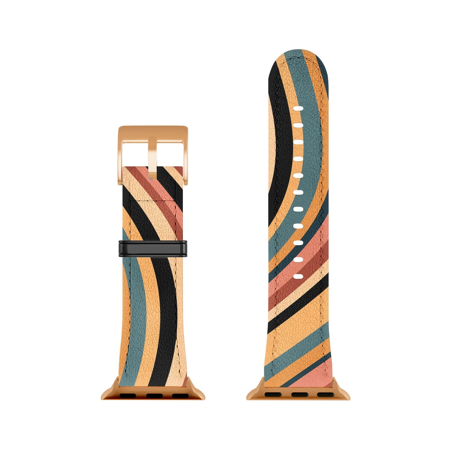 Colour Poems Wavy Retro Stripes I Apple Watch Band