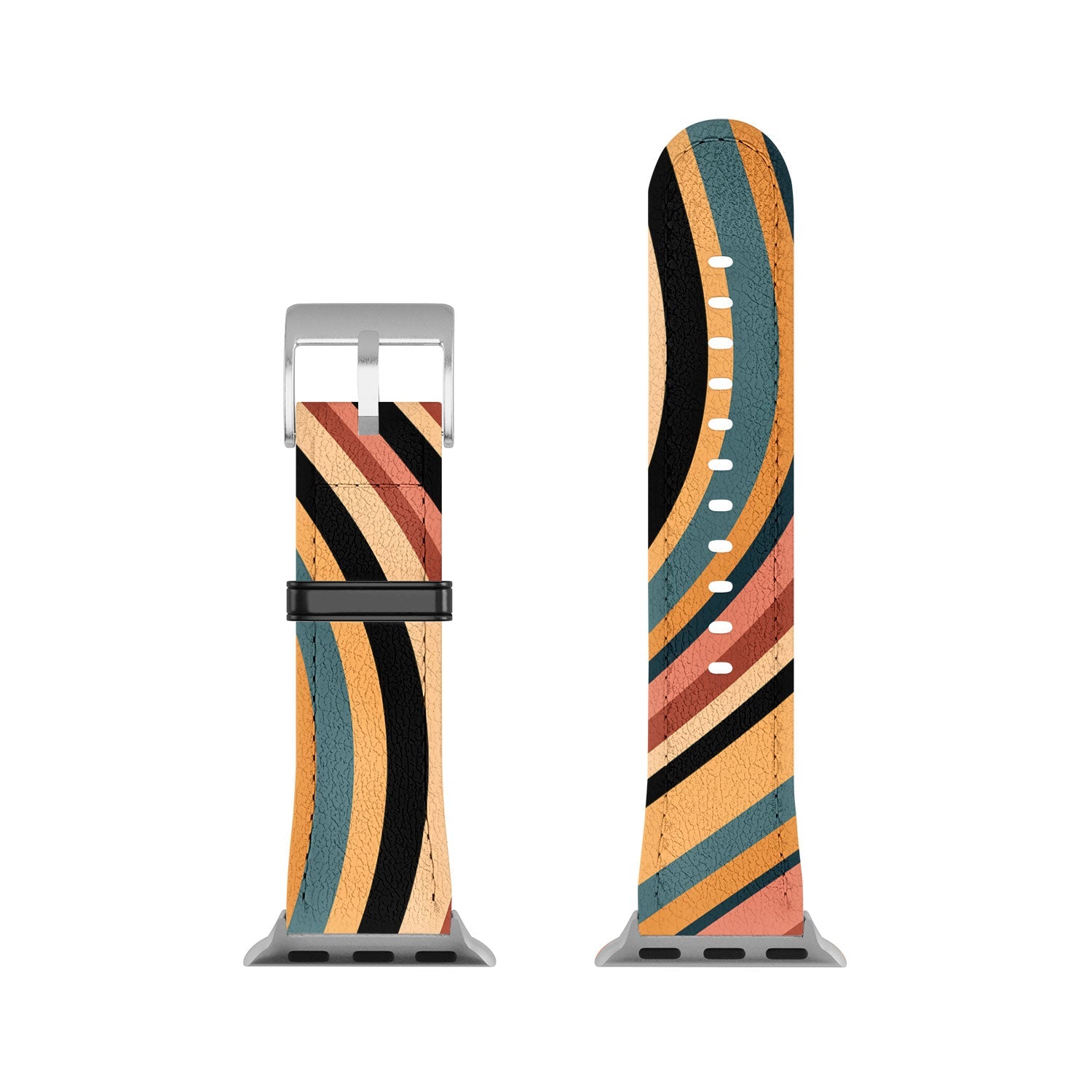Colour Poems Wavy Retro Stripes I Apple Watch Band