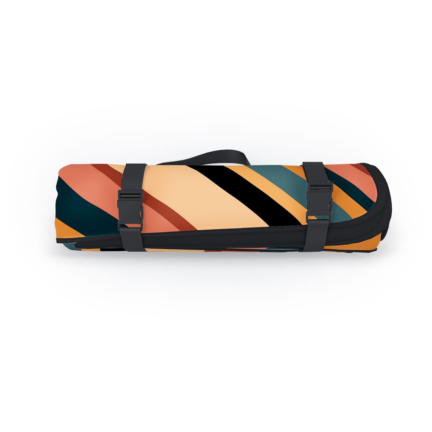 Colour Poems Wavy Retro Stripes I Picnic Blanket
