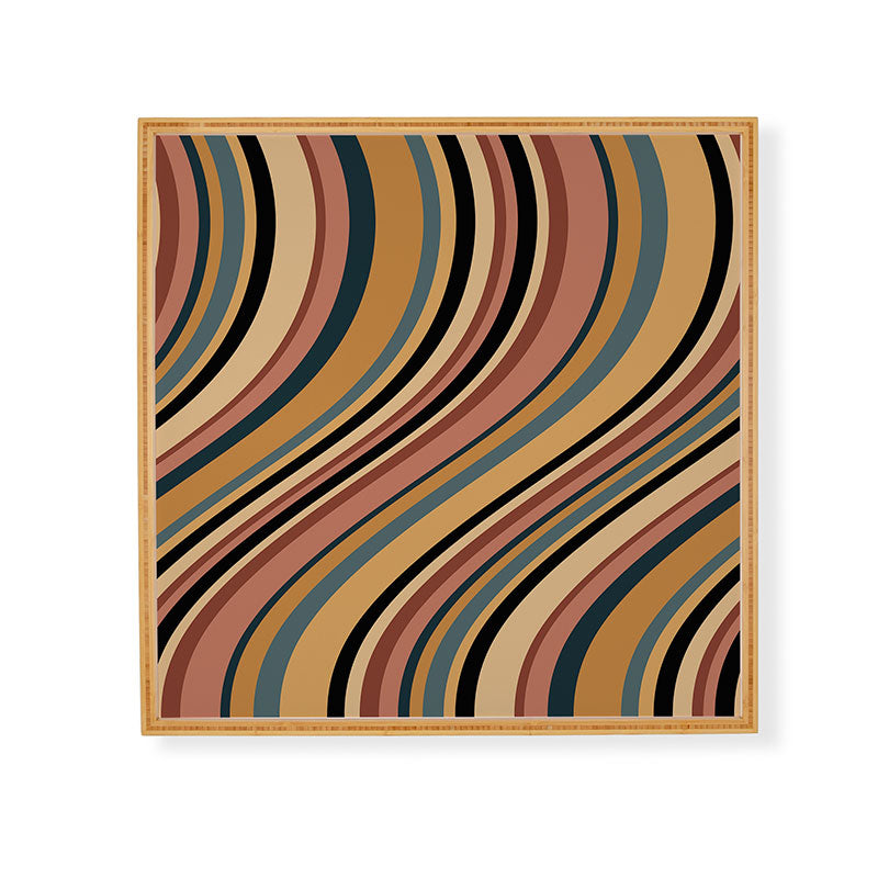 Colour Poems Wavy Retro Stripes I Framed Wall Art