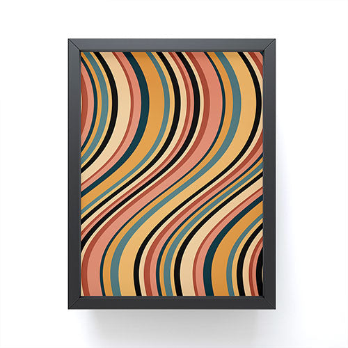 Colour Poems Wavy Retro Stripes I Framed Mini Art Print