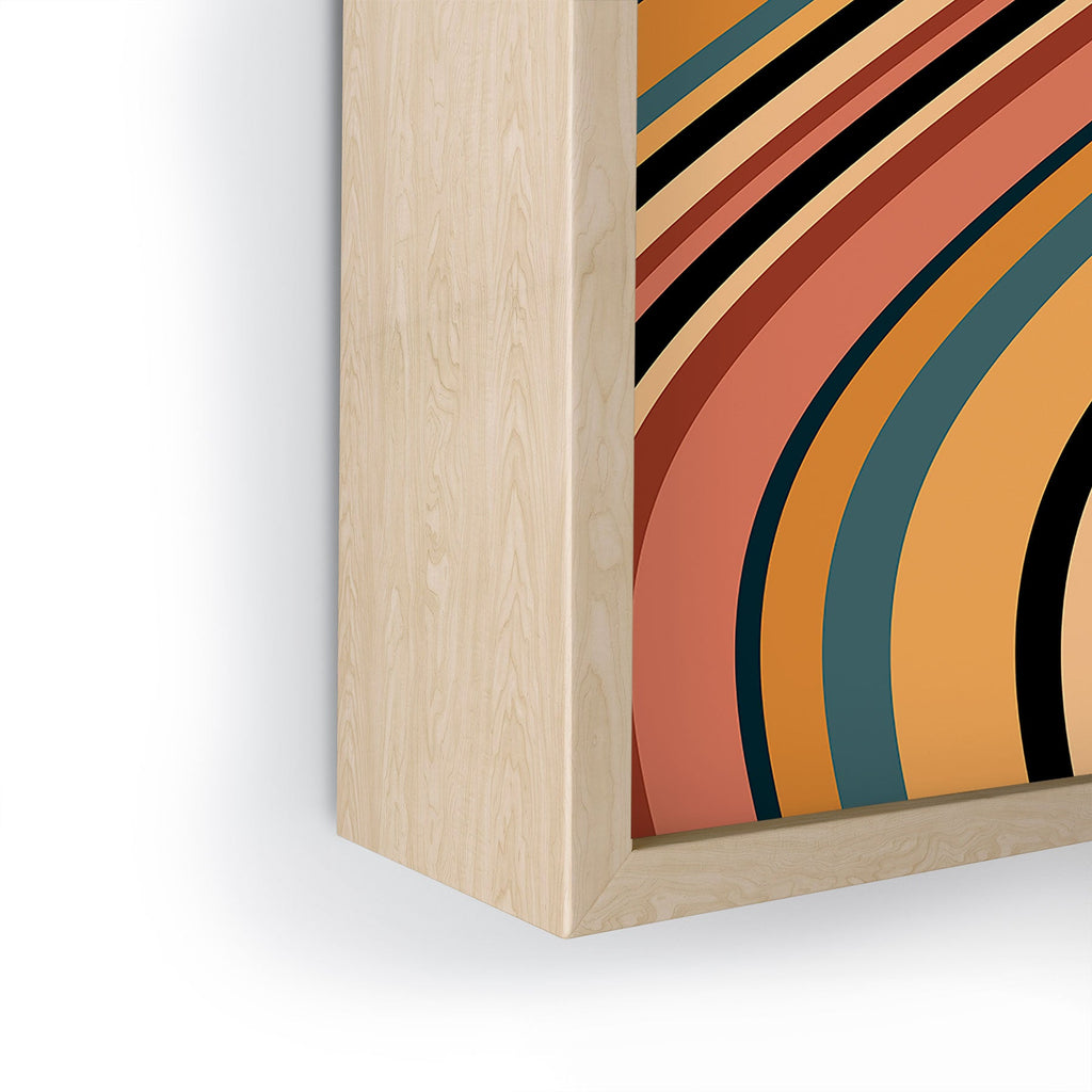 Colour Poems Wavy Retro Stripes I Framed Mini Art Print