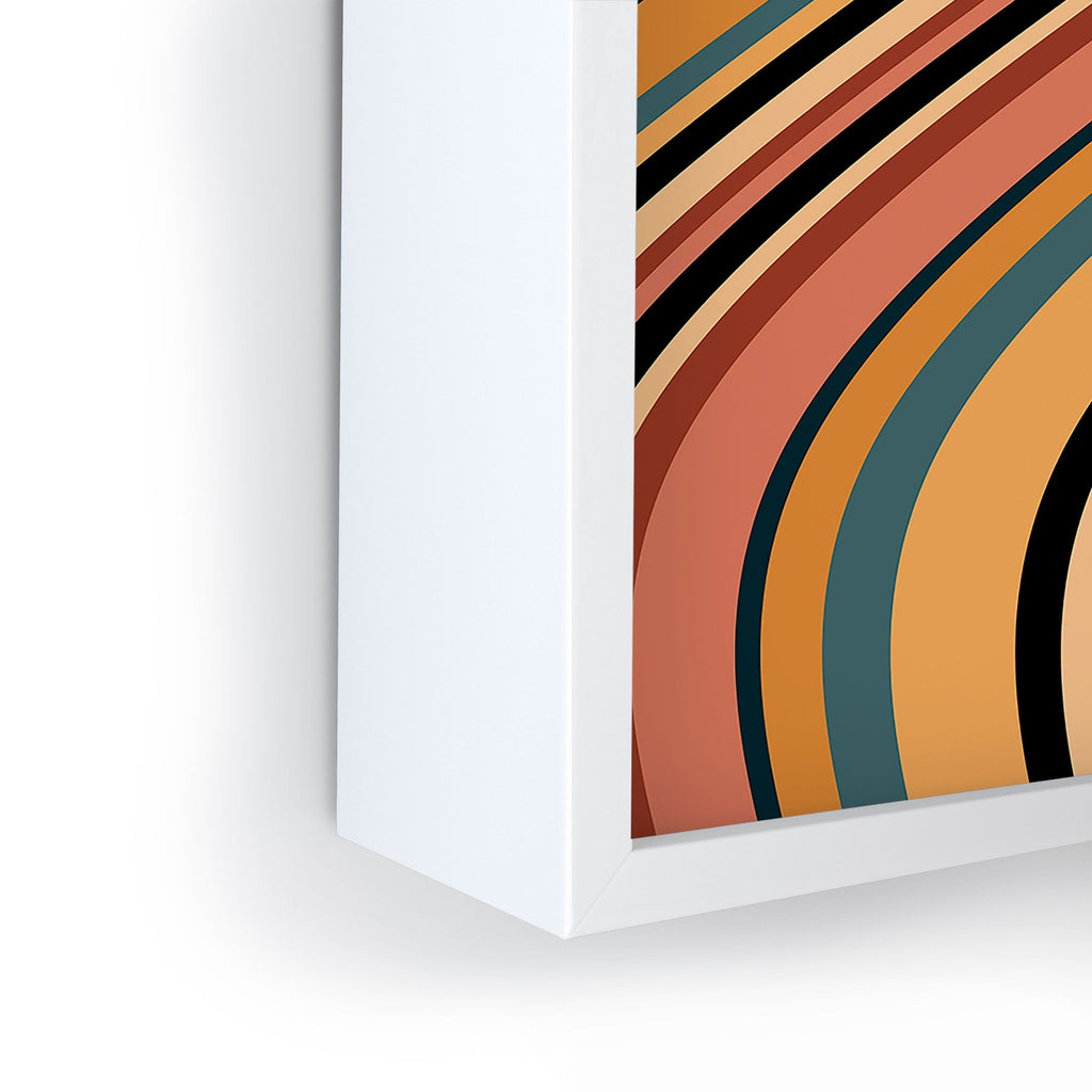 Colour Poems Wavy Retro Stripes I Framed Mini Art Print