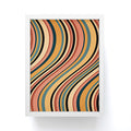 Colour Poems Wavy Retro Stripes I Framed Mini Art Print