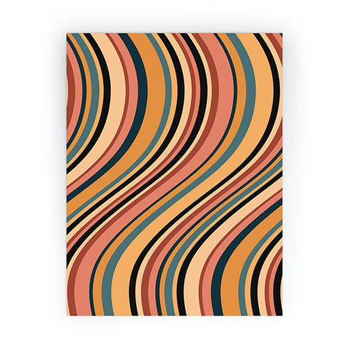 Colour Poems Wavy Retro Stripes I Mini Art Print