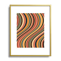 Colour Poems Wavy Retro Stripes I Metal Framed Art Print