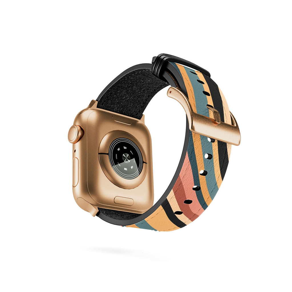 Colour Poems Wavy Retro Stripes I Apple Watch Band