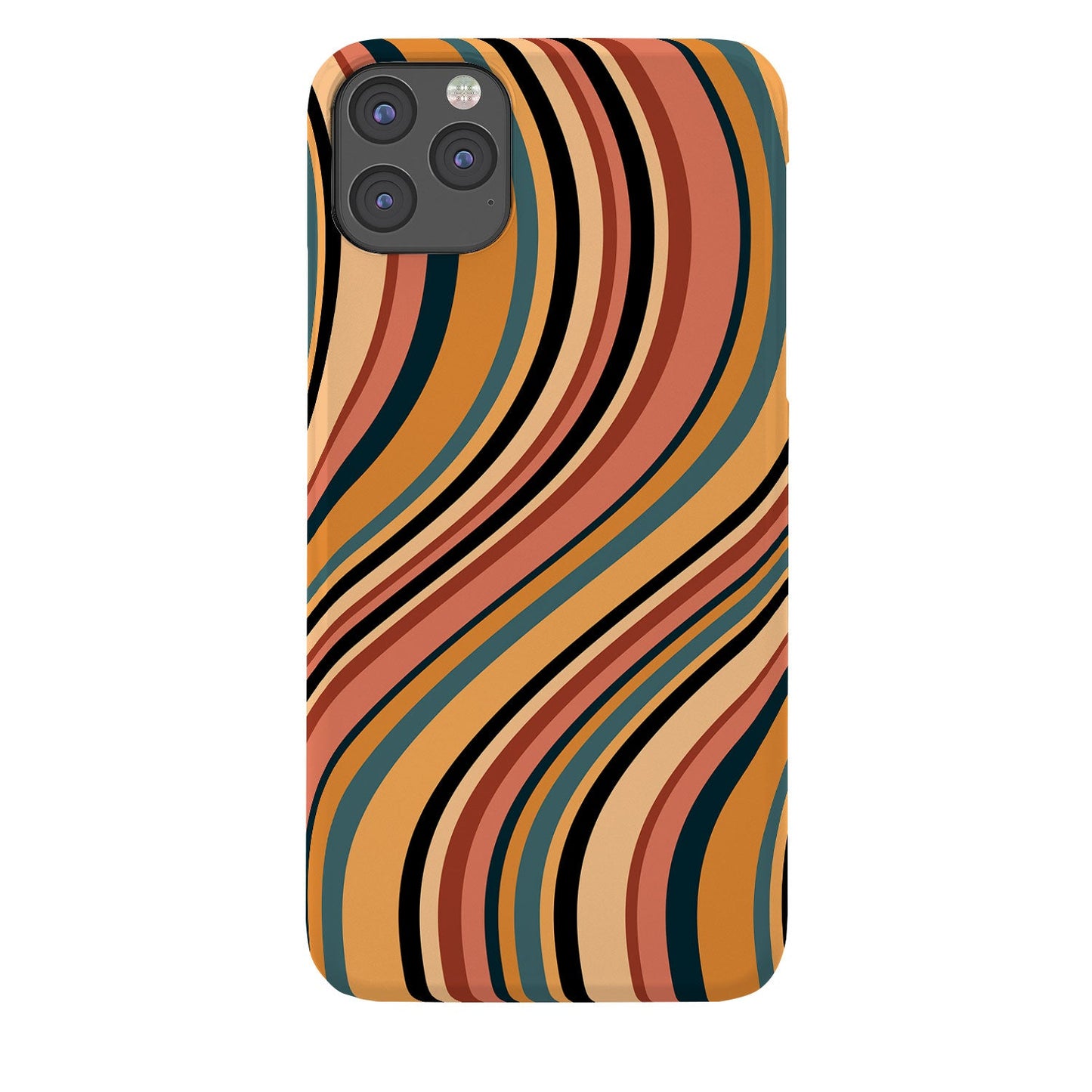 Colour Poems Wavy Retro Stripes I Phone Case