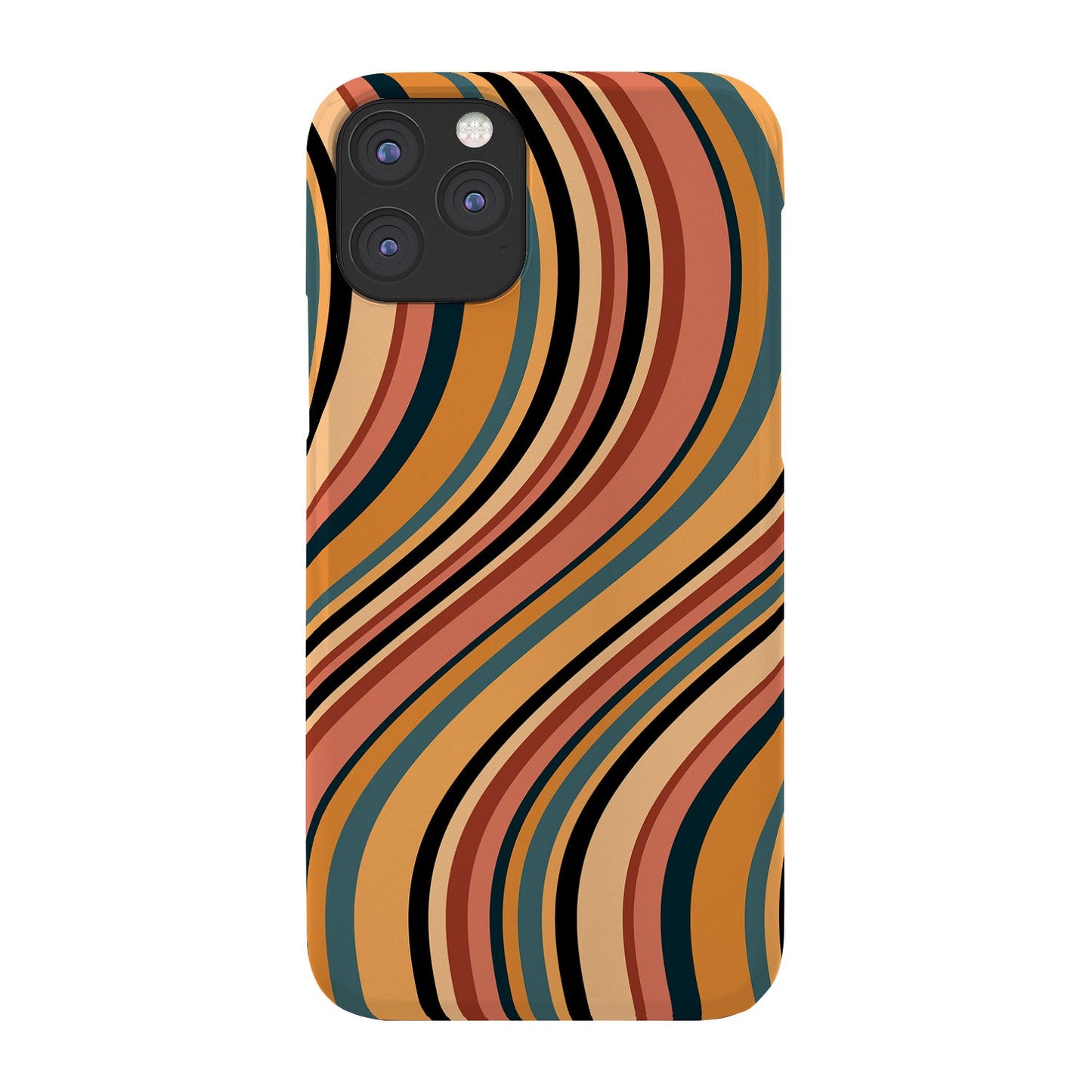 Colour Poems Wavy Retro Stripes I Phone Case