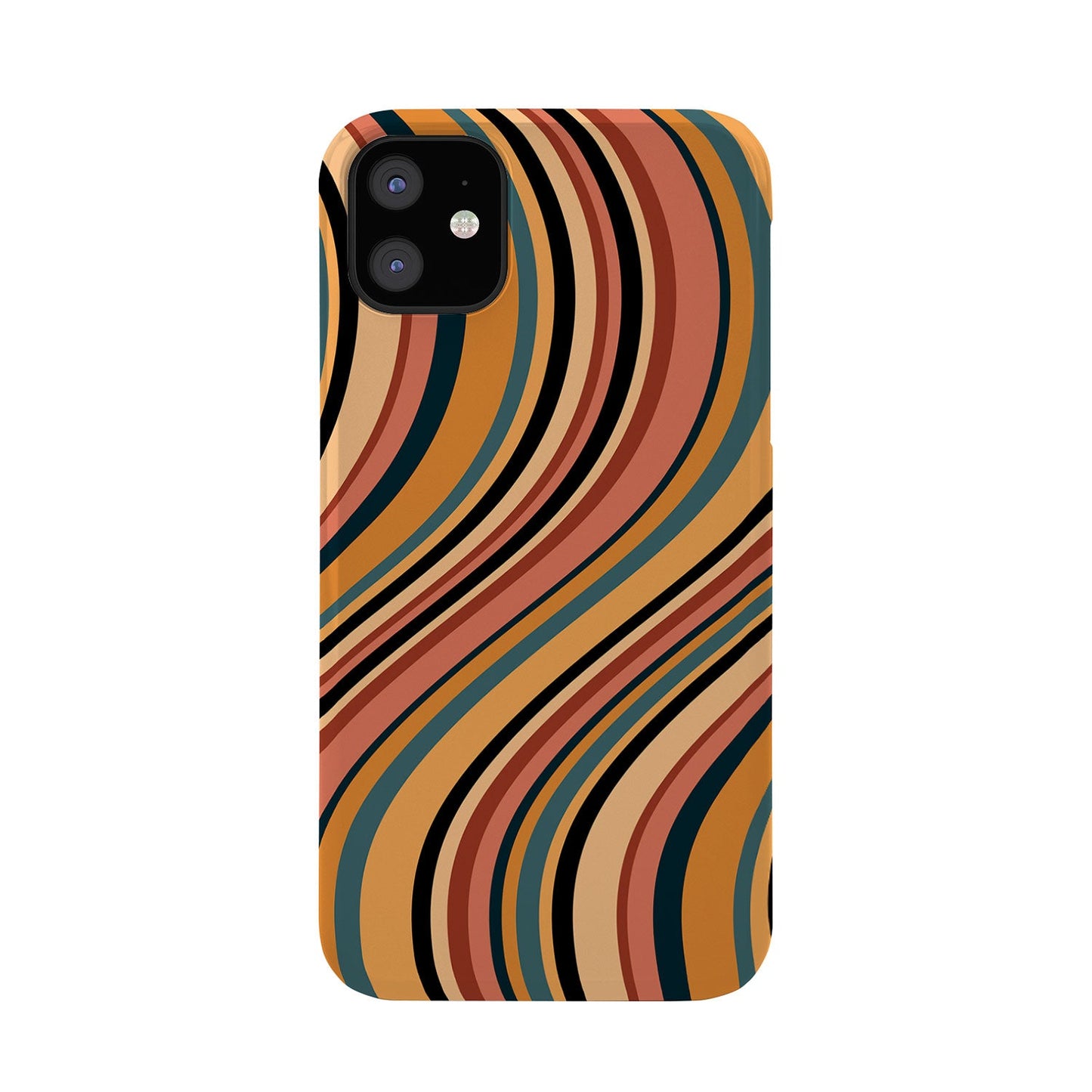 Colour Poems Wavy Retro Stripes I Phone Case