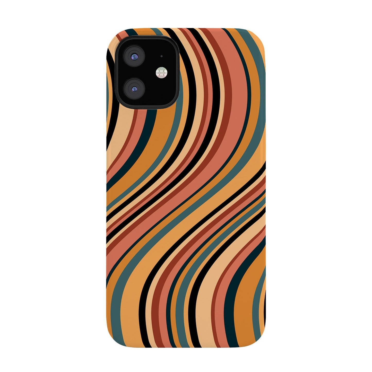 Colour Poems Wavy Retro Stripes I Phone Case