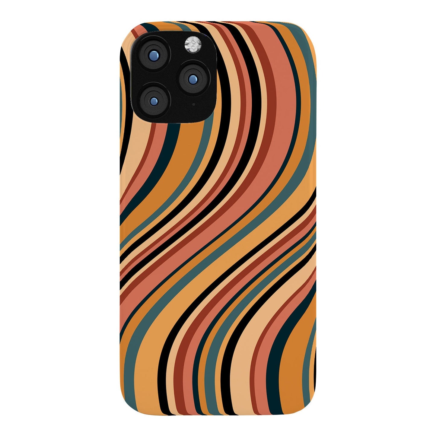 Colour Poems Wavy Retro Stripes I Phone Case