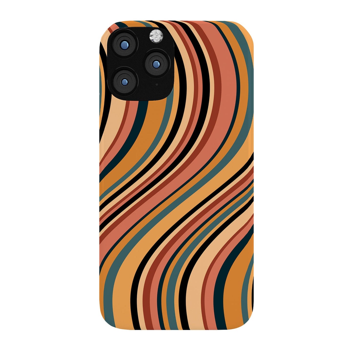 Colour Poems Wavy Retro Stripes I Phone Case