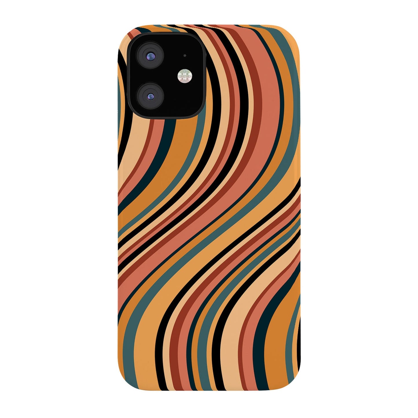 Colour Poems Wavy Retro Stripes I Phone Case