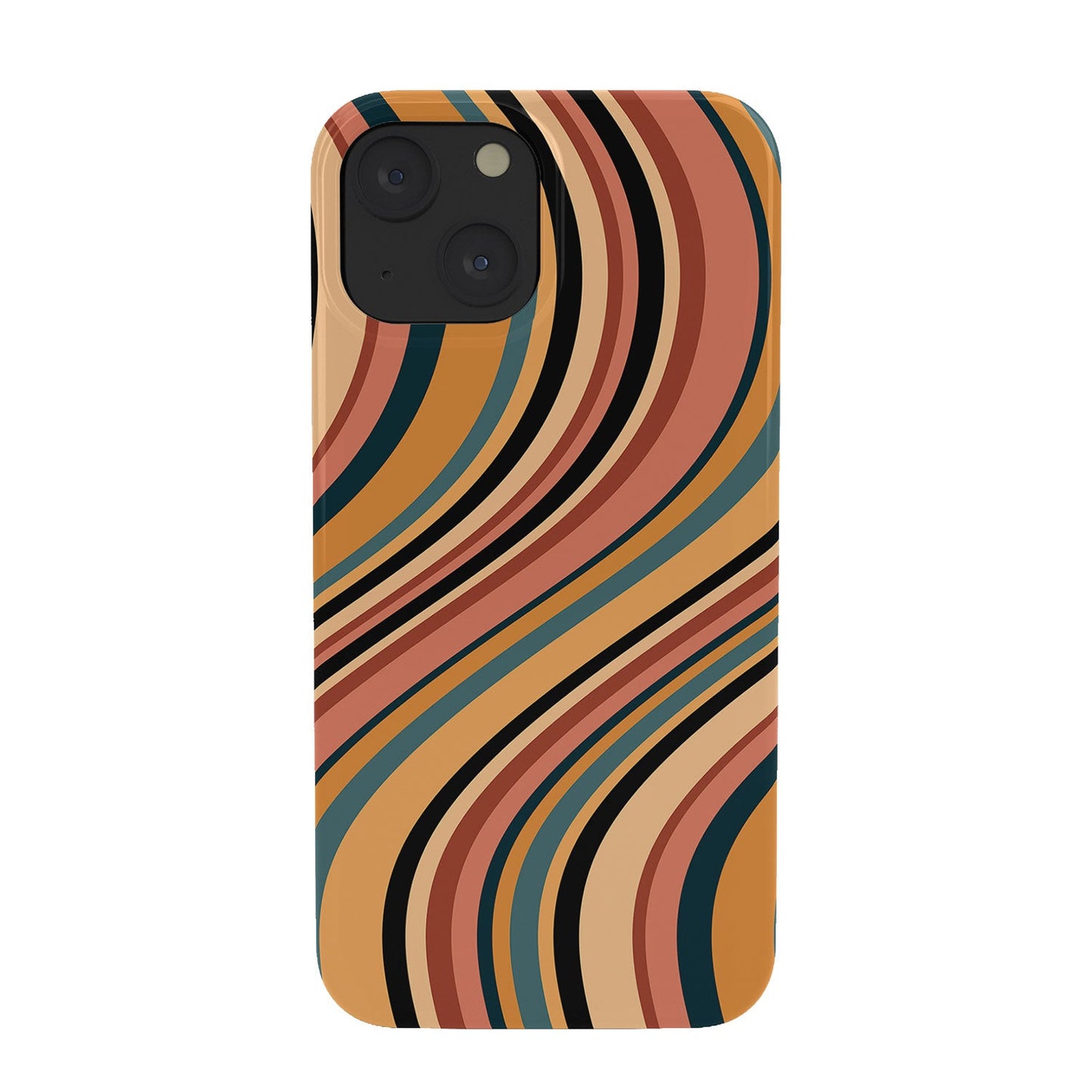 Colour Poems Wavy Retro Stripes I Phone Case