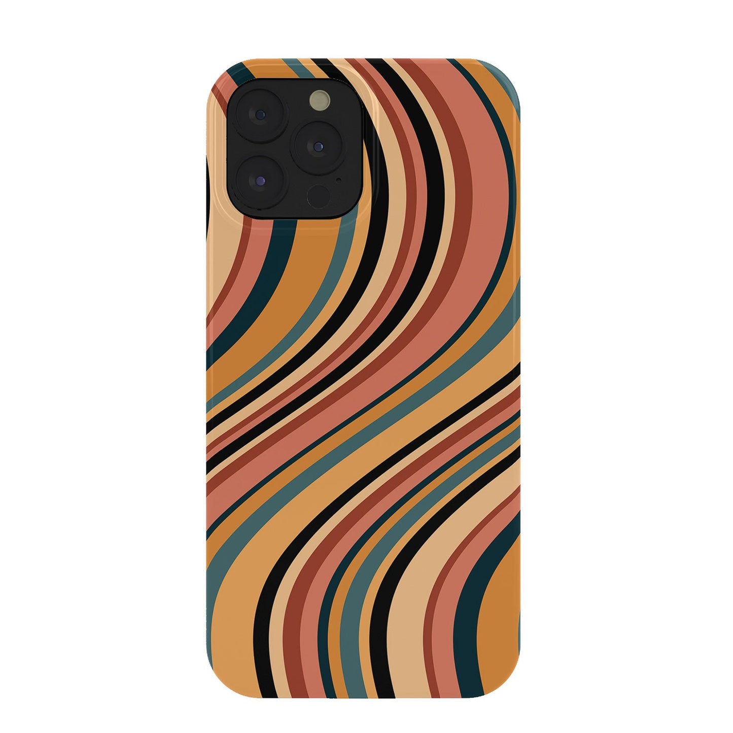 Colour Poems Wavy Retro Stripes I Phone Case