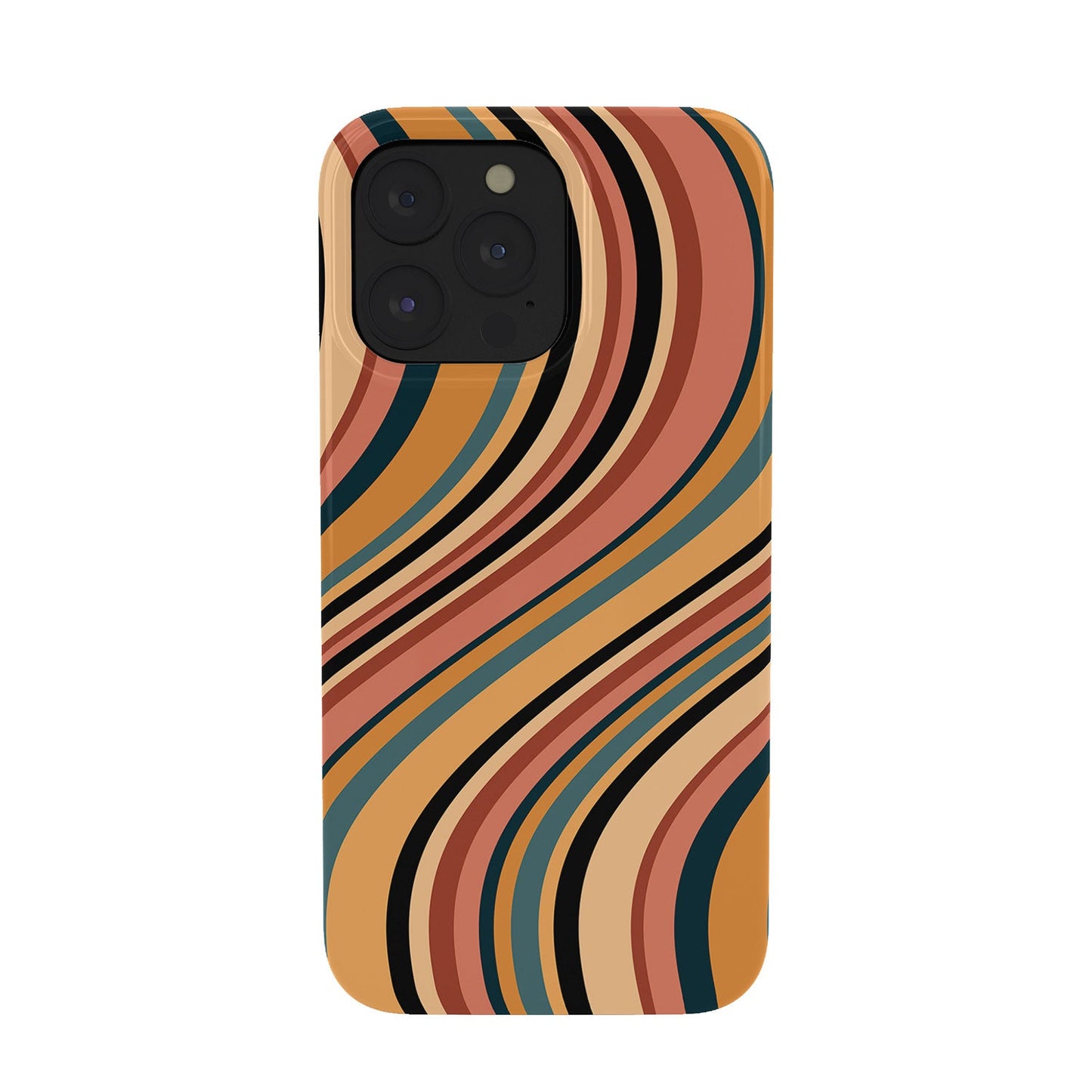 Colour Poems Wavy Retro Stripes I Phone Case