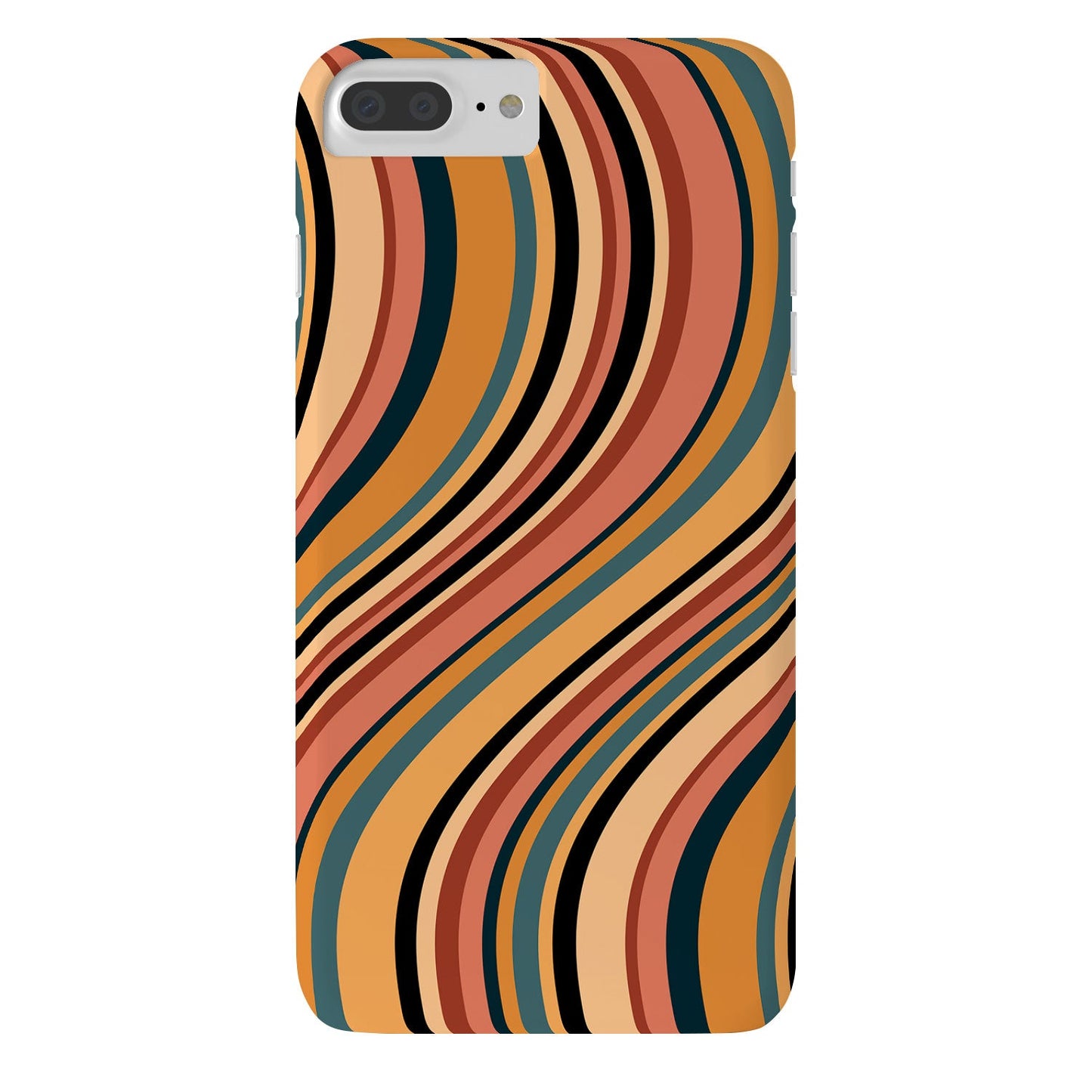 Colour Poems Wavy Retro Stripes I Phone Case