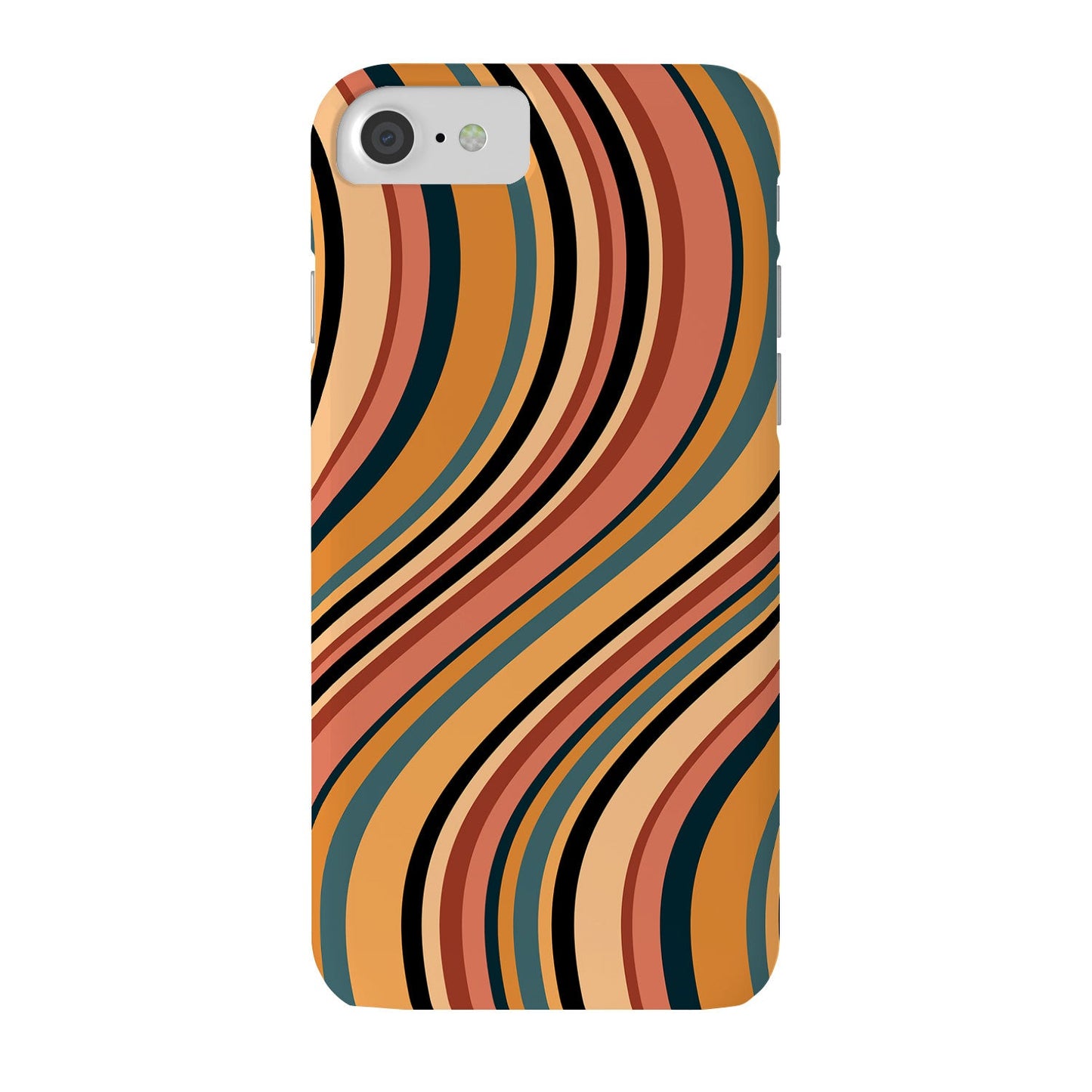 Colour Poems Wavy Retro Stripes I Phone Case