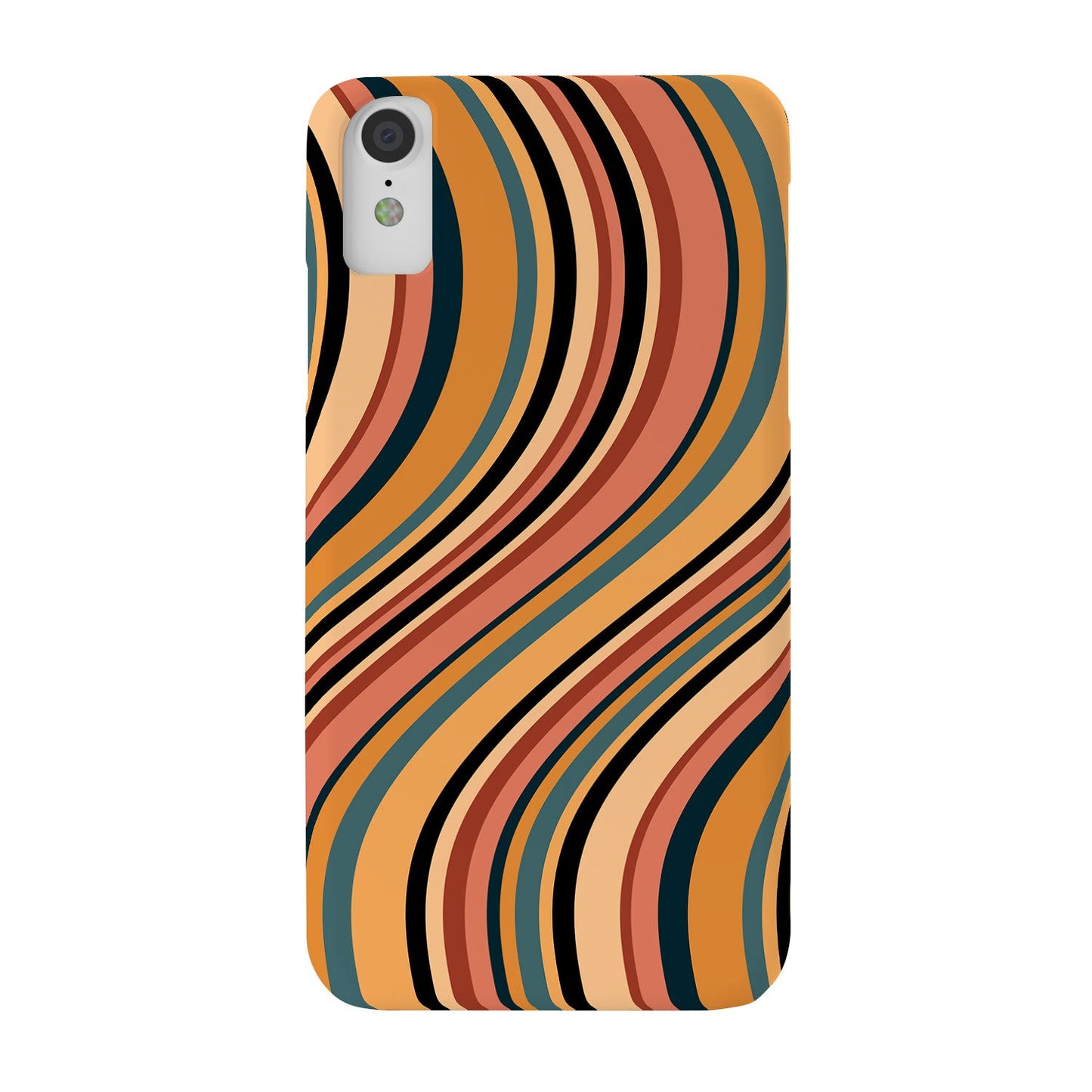 Colour Poems Wavy Retro Stripes I Phone Case