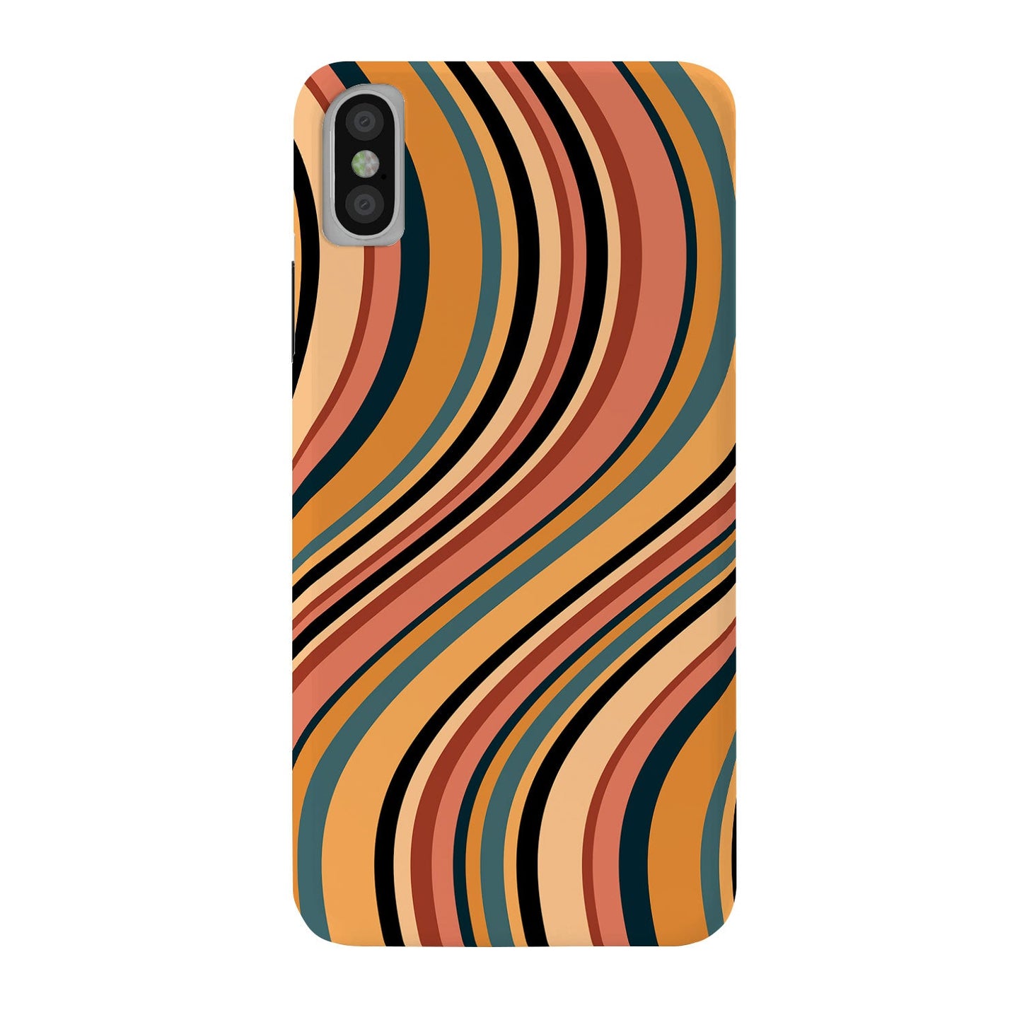 Colour Poems Wavy Retro Stripes I Phone Case
